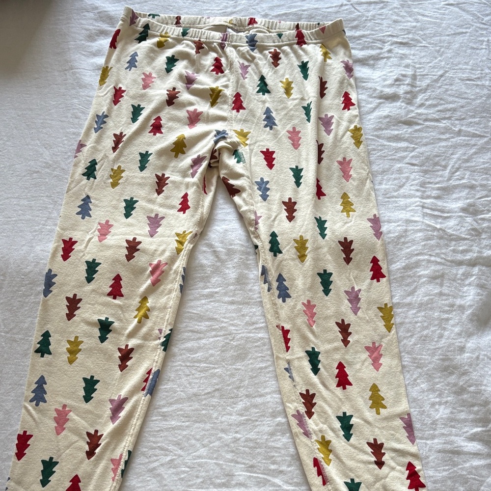 Hanna Anderson Festive Forest on Ecru Pajama Pants Adults